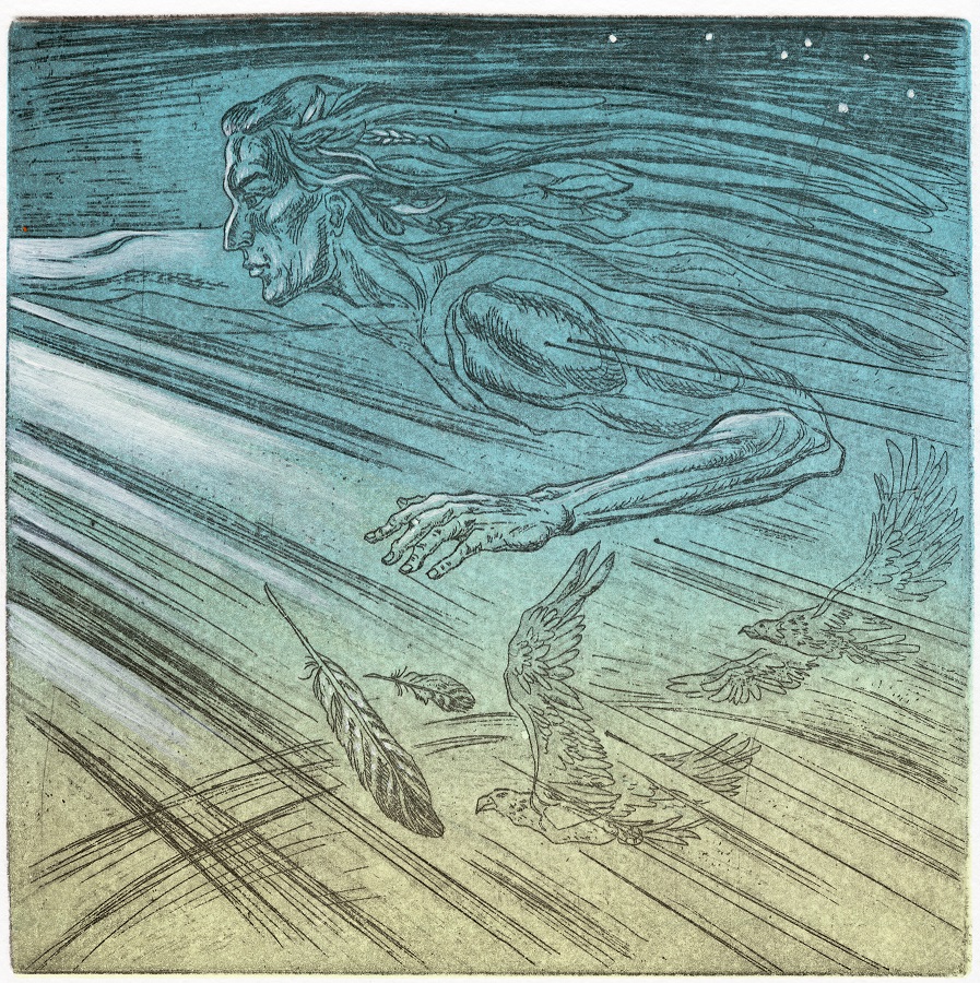 Офорт"Демон"20x20см.2024