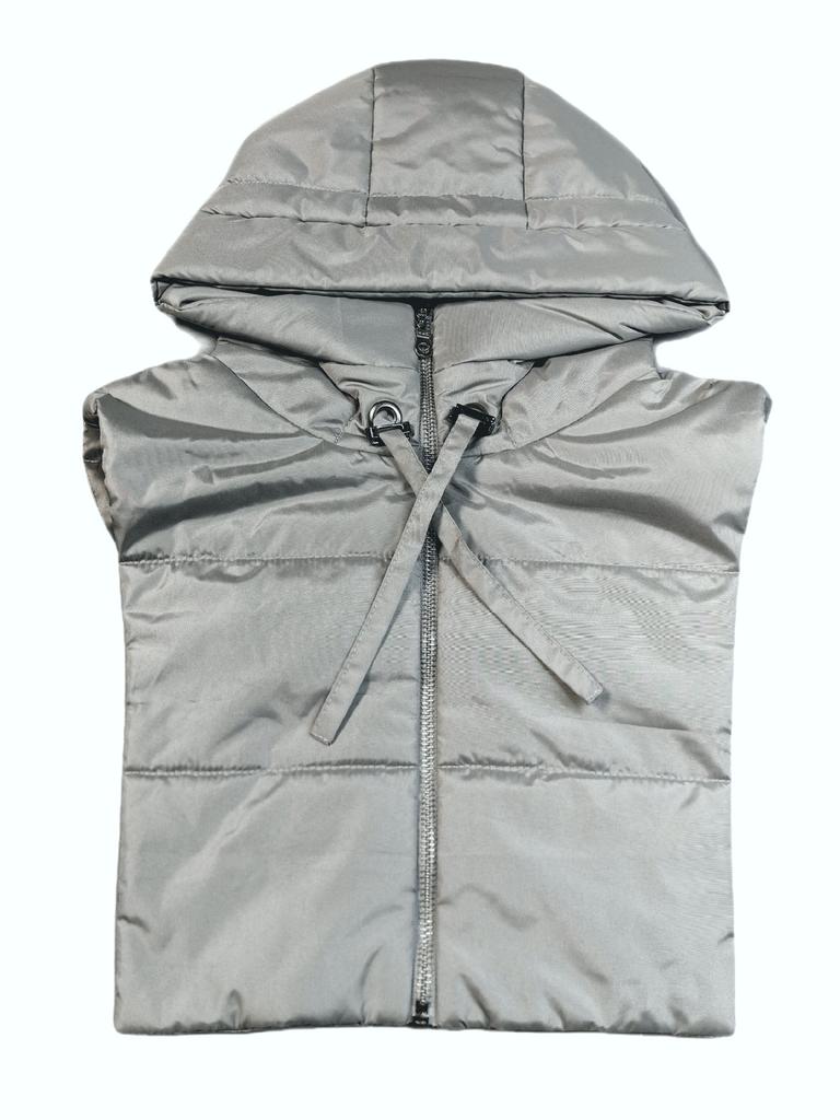 Капюшон с манишкой серый