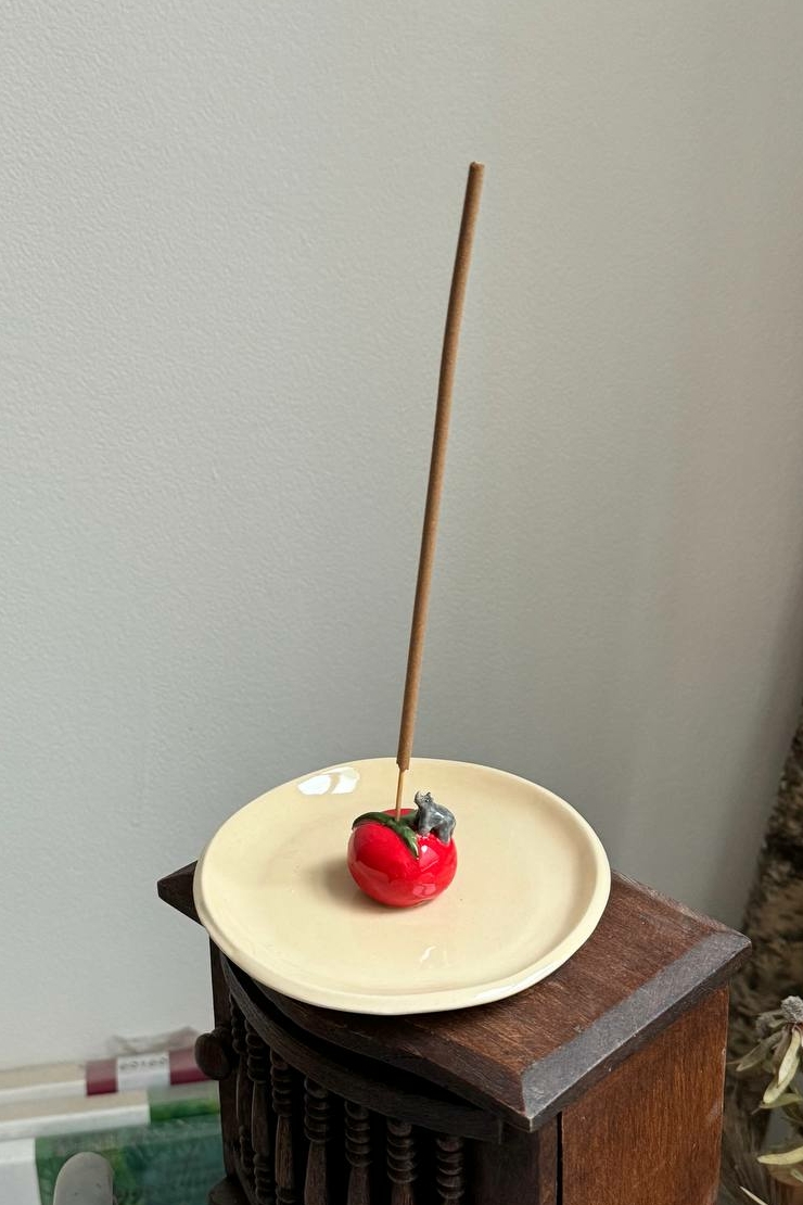 блюдце "крошеный носорог на огромном томате"