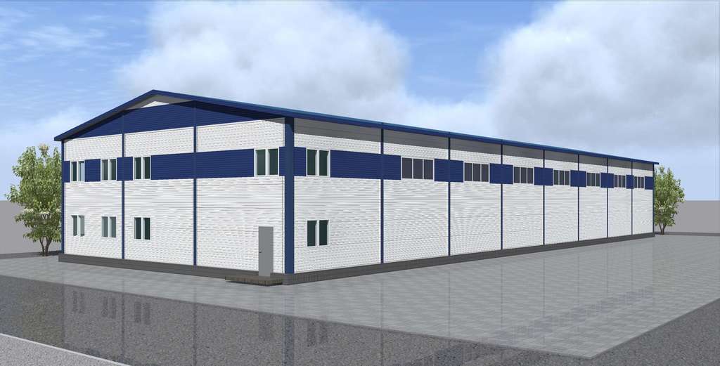 №201. Проект ангара (производство, склад), 2 эт.  957 м2