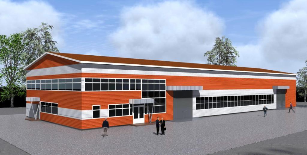 №305. Проект склада, 1-2 эт.  1200 м2, редактируемый формат Автокад