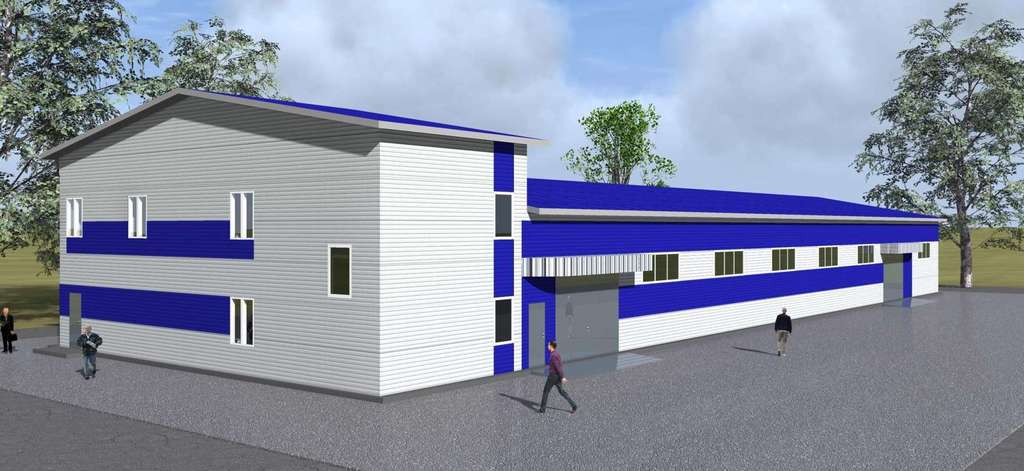 №302. Проект склада, 1-2 эт.  1059 м2, редактируемый формат Автокад с рабочими разделами КМ, КЖ