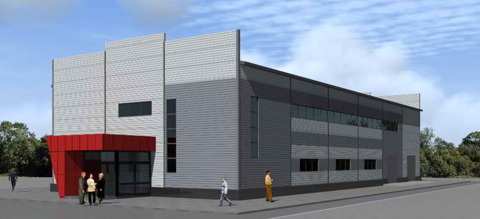 №313. Проект здания склада 2-этажный, площадь 1273 м2, размеры 36*18 м