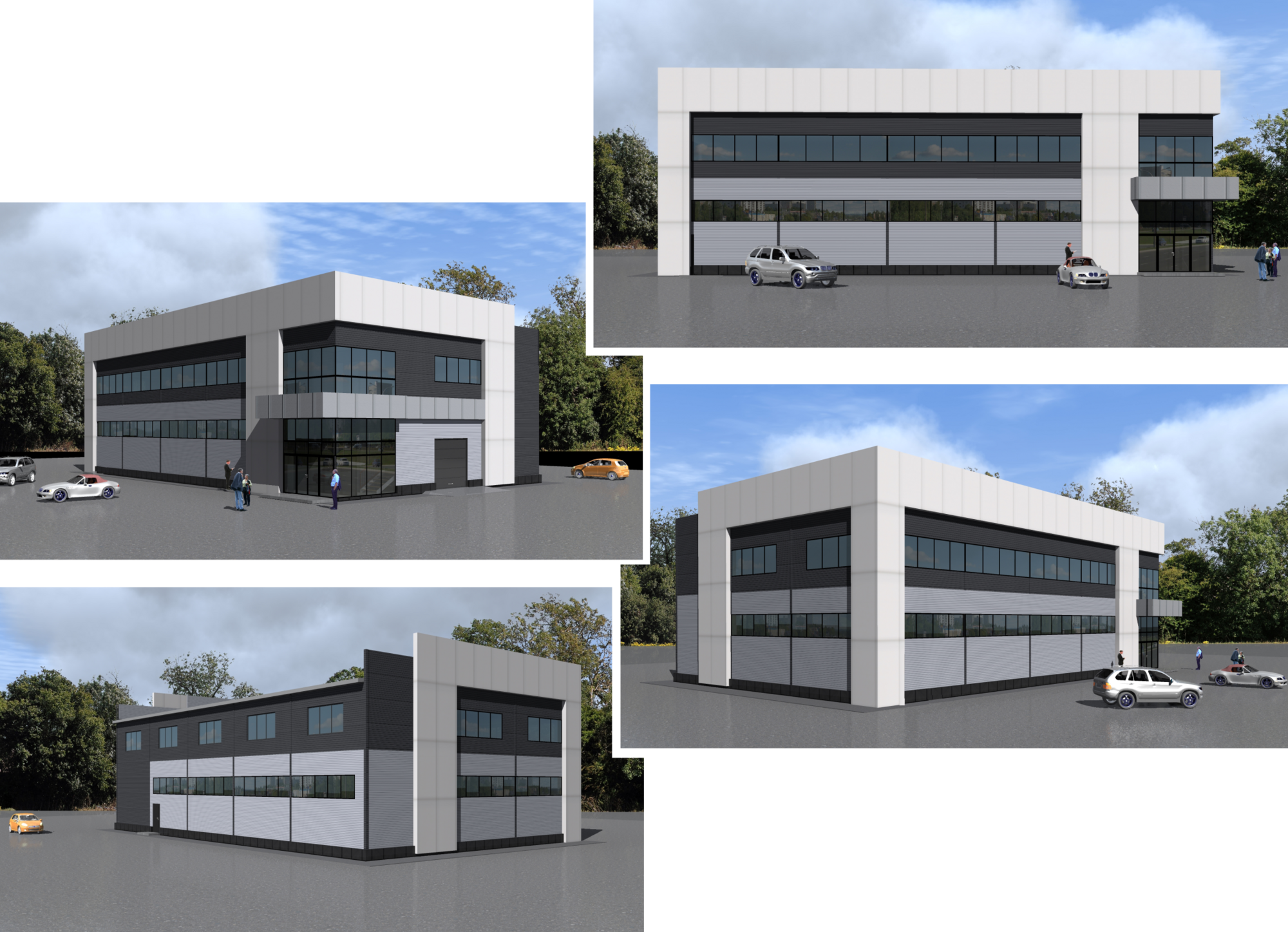 №216. Проект здания  площадь 1076 м2, 2 этажа, размеры 30*18 м