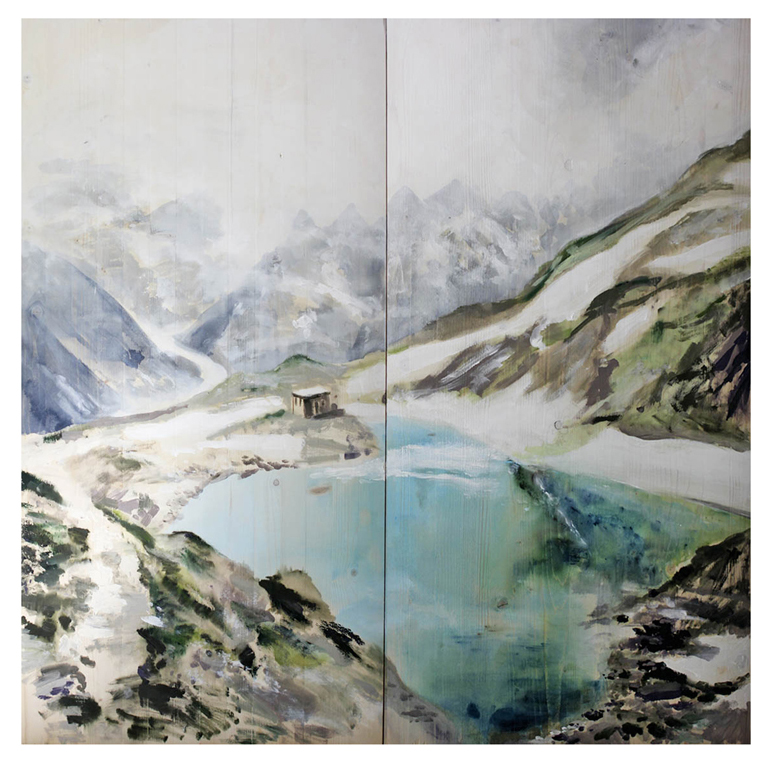 Озеро в горах Швейцарии