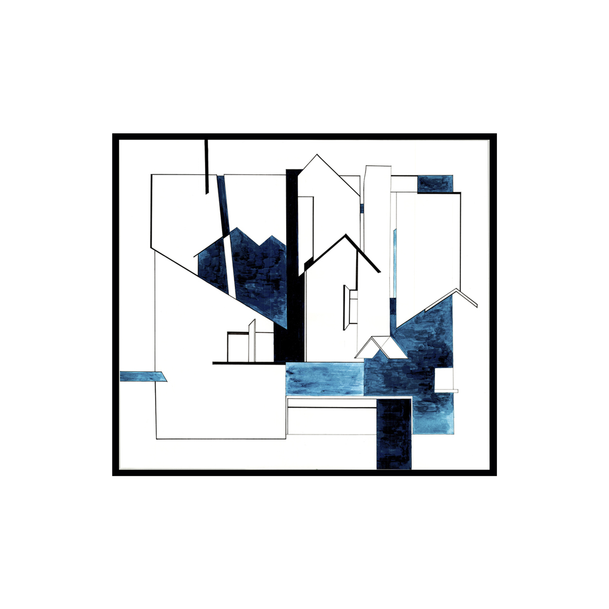 Принт. Абстракция домики