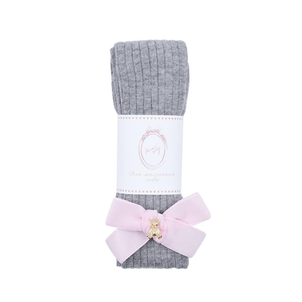 Колготки "Золотой мишка" цвет: серый/нежно-розовый
