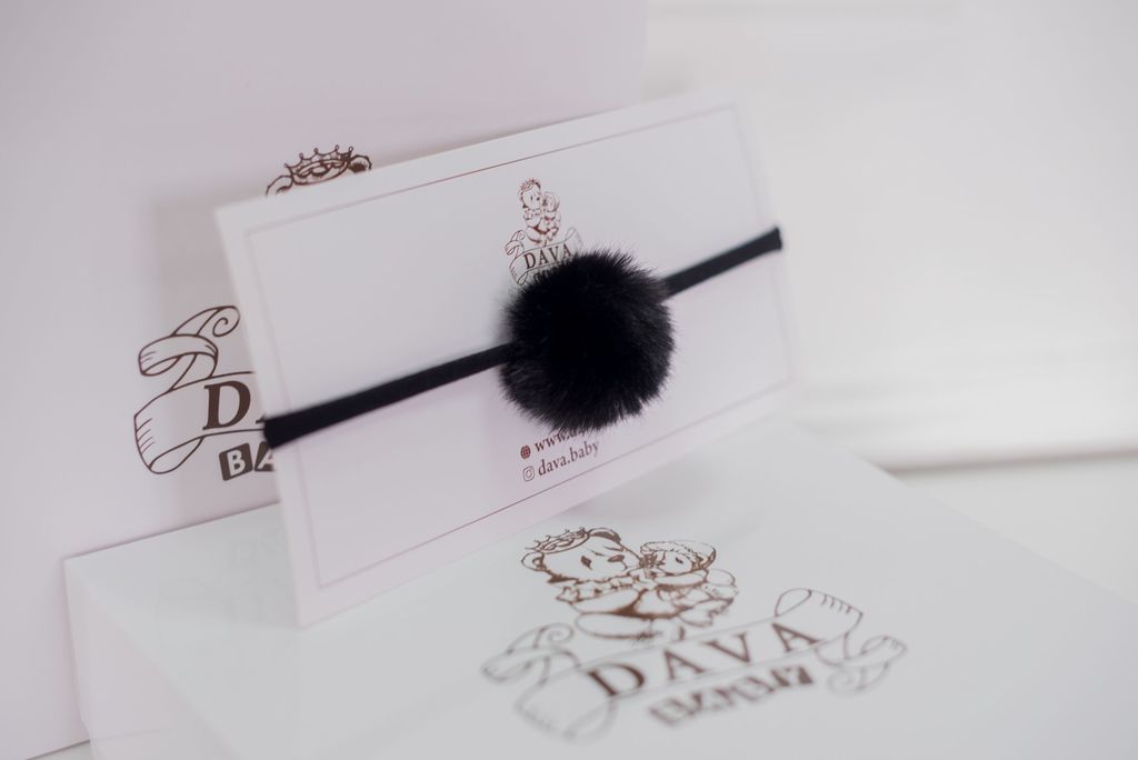 Повязка на голову "Fluffy" цвет: черный