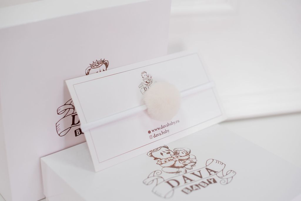 Повязка на голову "Fluffy" цвет: ваниль