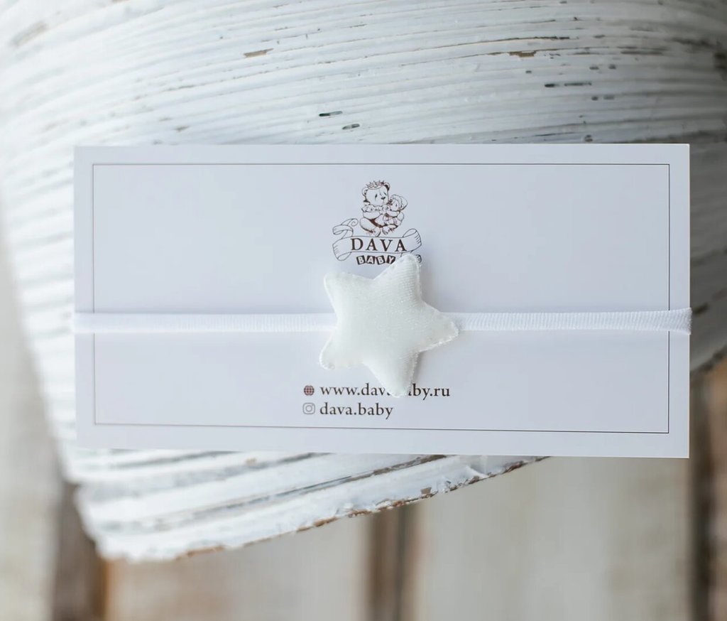 Повязка на голову "Звездочка" цвет: белый