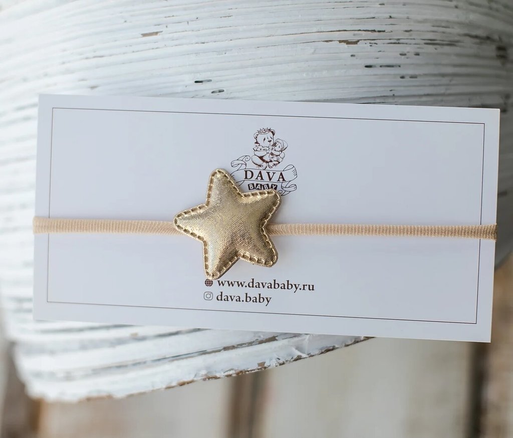 Повязка на голову "Звездочка" цвет: золотой