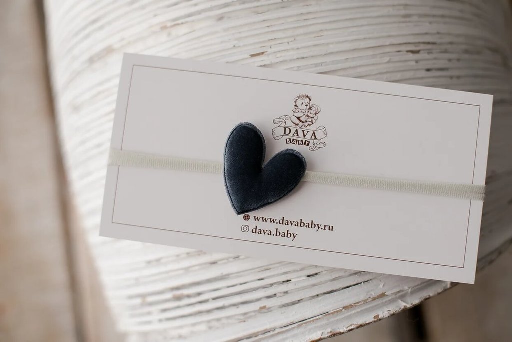 Повязка на голову "Love is" цвет: серый