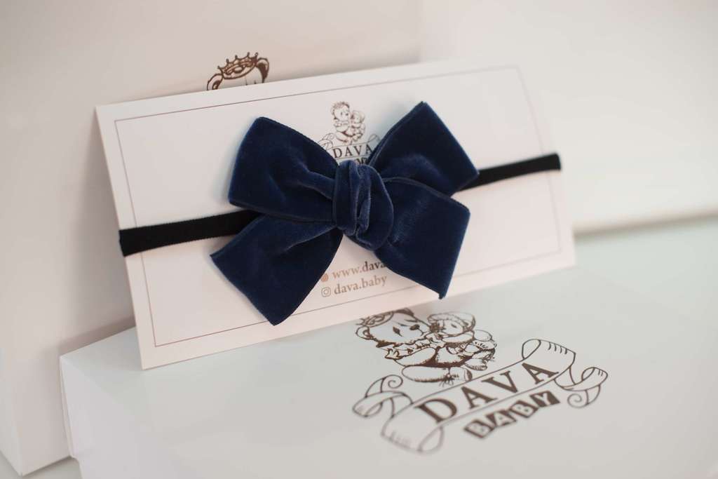 Повязка "Бантик  BOW" цвет: темно-синий