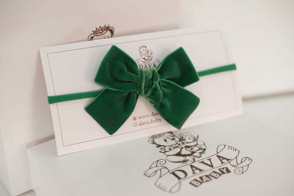 Повязка "Бантик  BOW" цвет: зеленый