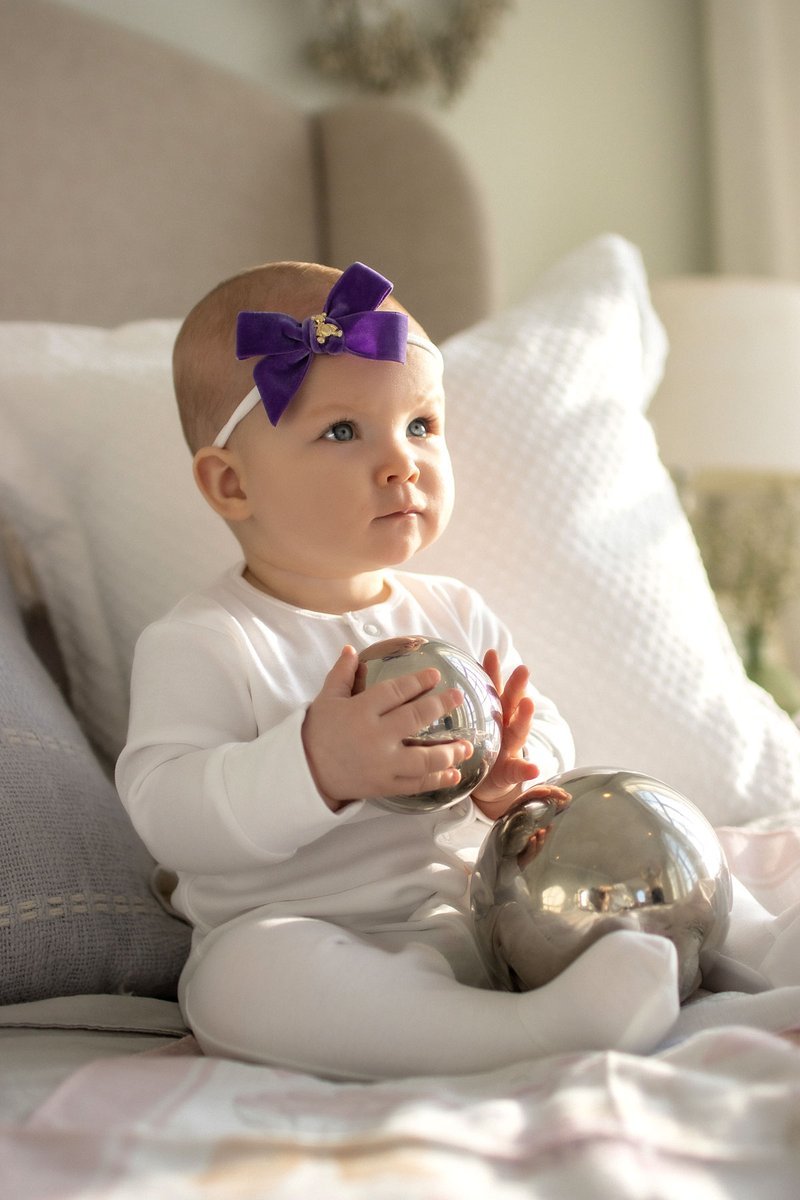 Повязка "Золотой мишка"  mini цвет: фиолетовый