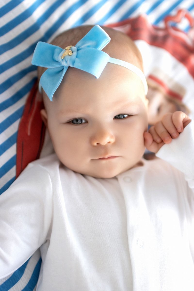 Повязка "Золотой мишка"  mini цвет: голубой