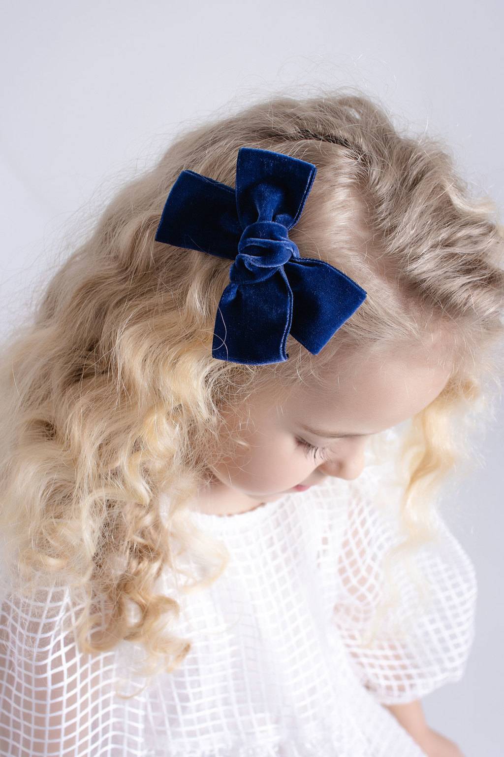 Заколка "Бантик BOW" цвет: темно-синий