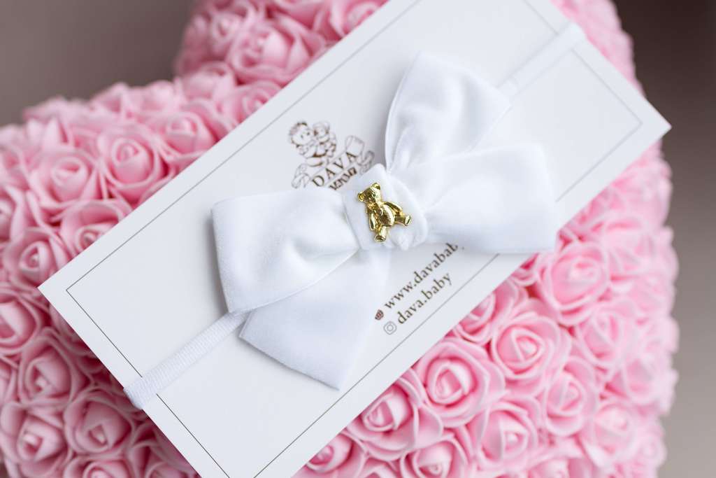 Повязка "Золотой мишка" цвет: белый