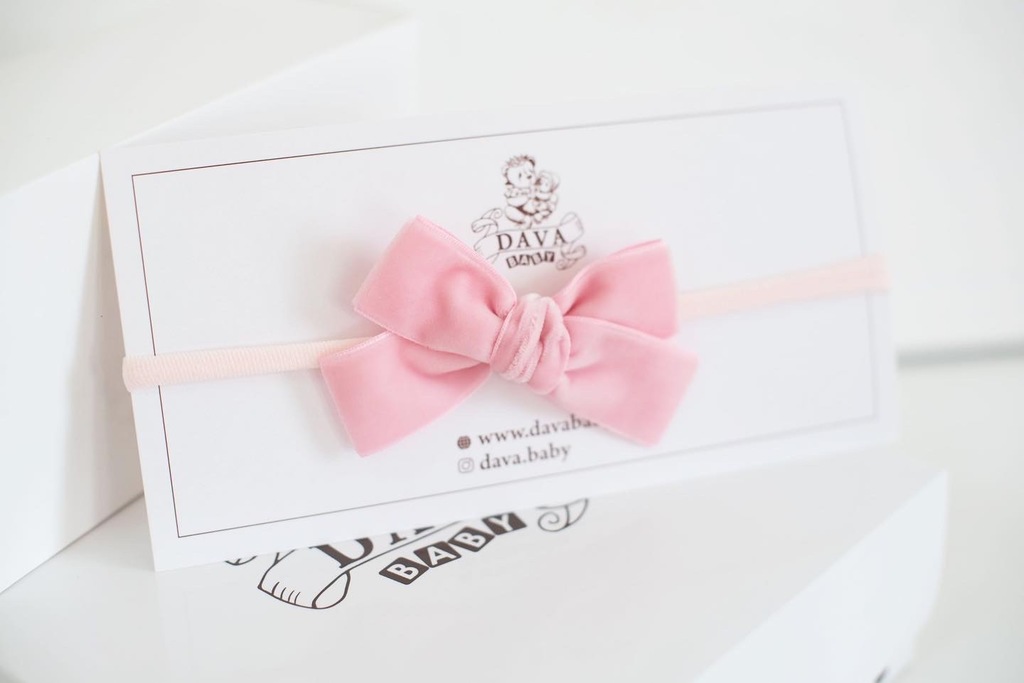 Повязка "Бантик mini" цвет: розовый