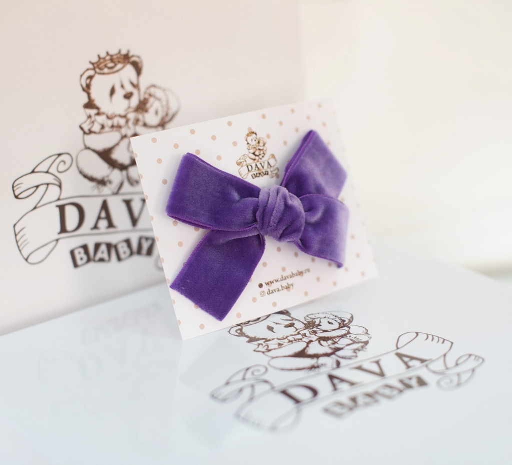 Заколка "Бантик mini" цвет: фиолетовый