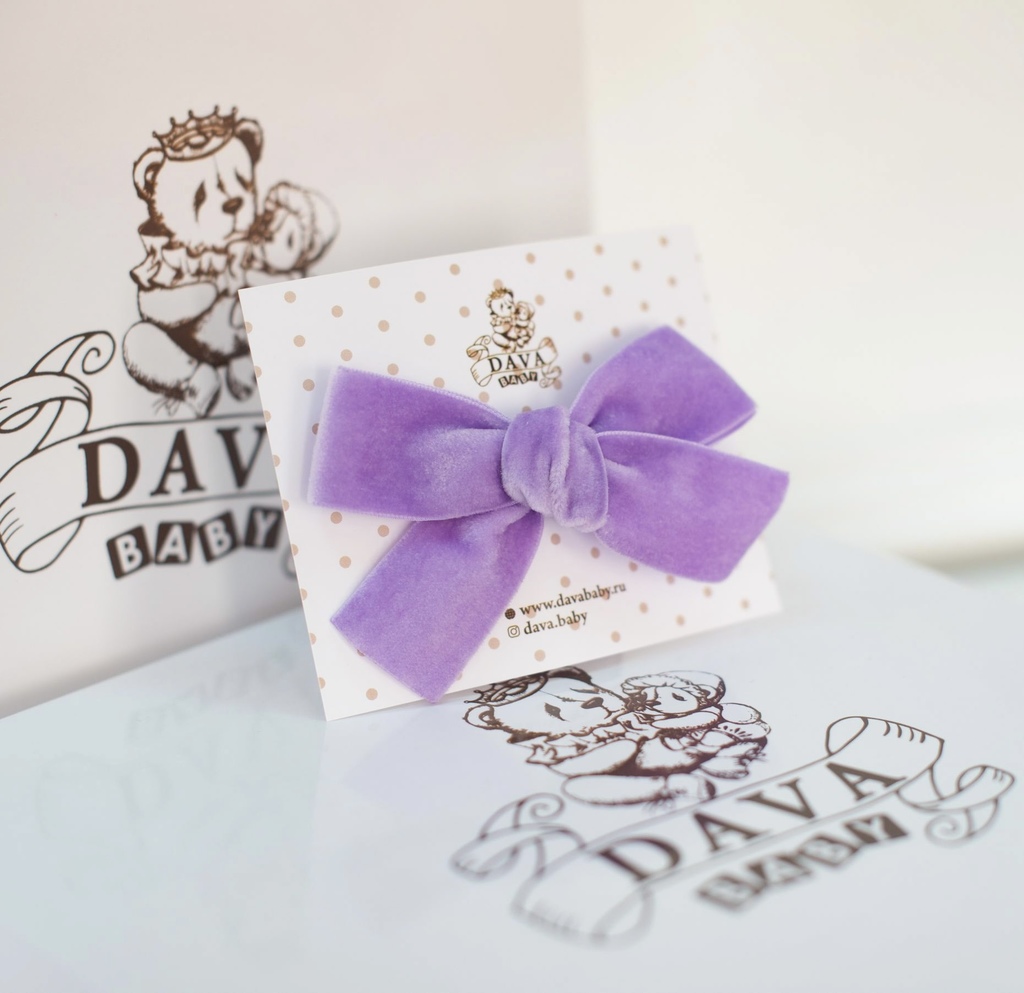 Заколка "Бантик mini" цвет: сиреневый