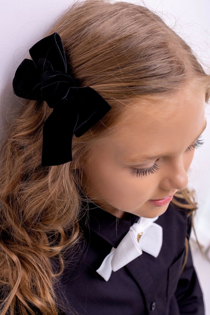 Заколка "Бантик BOW" цвет: черный