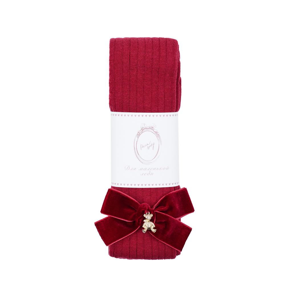 Колготки "Золотой мишка" цвет: бордовые/бордовый