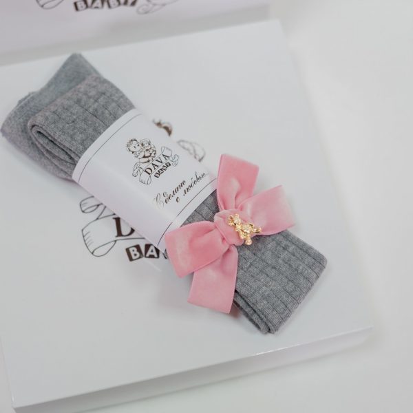 Колготки "Золотой мишка" цвет: серые/розовый