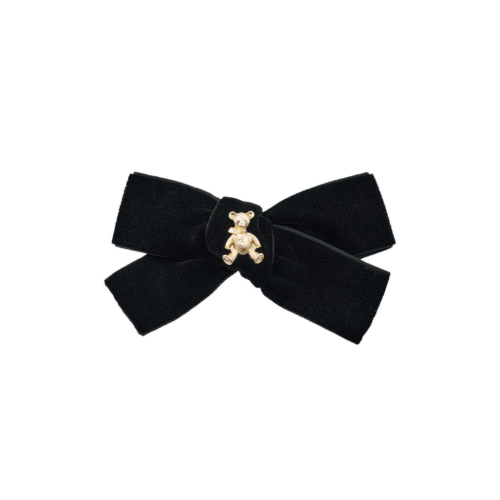 Заколка "Золотой мишка" mini, цвет: черный