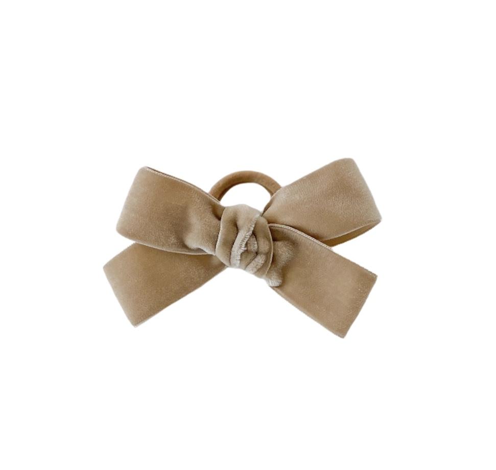 Резинка "Бантик mini" цвет: бежевый