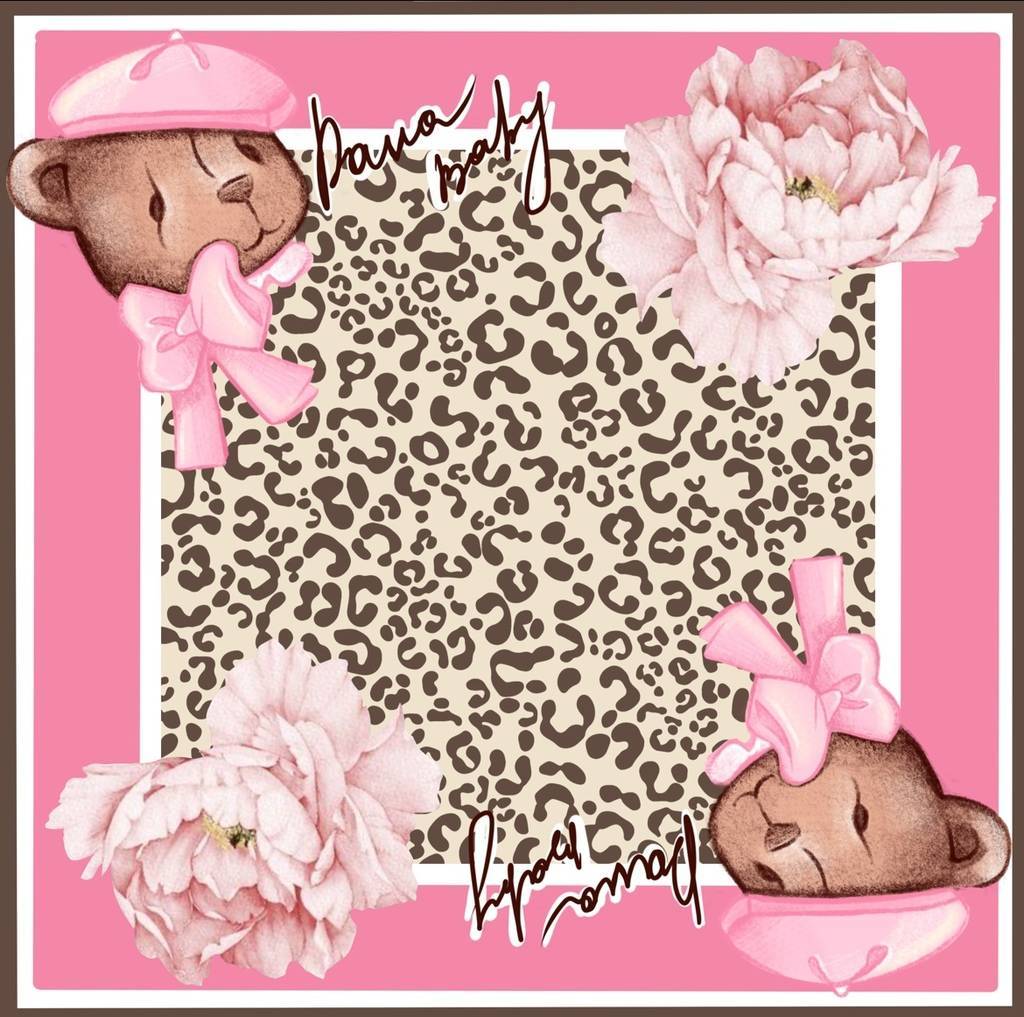 Шелковый платок "Leopard/Sofia/Fuchsia"