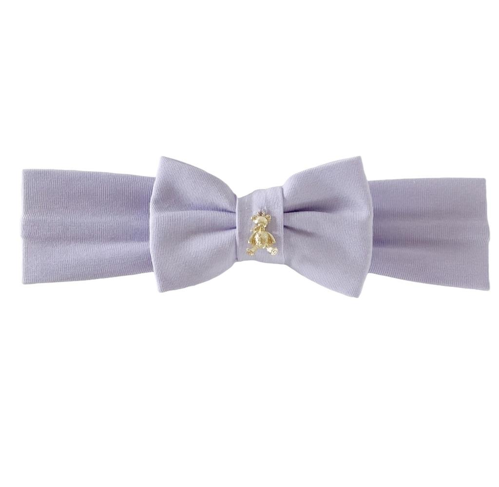 Трикотажная повязка "Золотой мишка" цвет: сиреневый