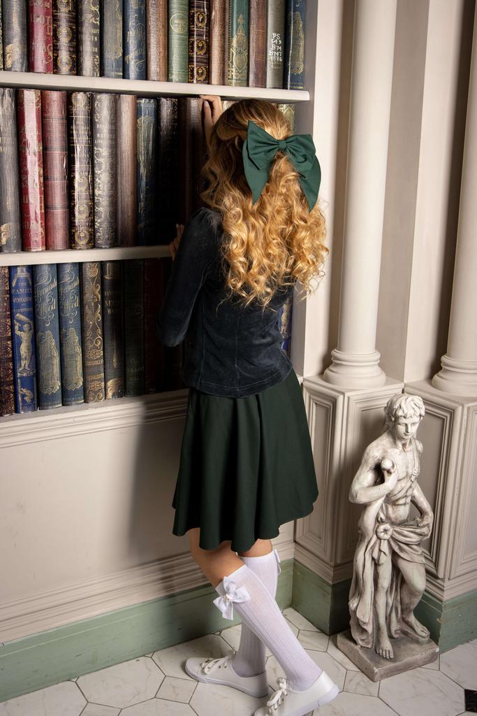 Бант на заколке «Bonjour» цвет: темно-зеленый