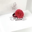 Резинка для волос "Fluffy" цвет: бордовый