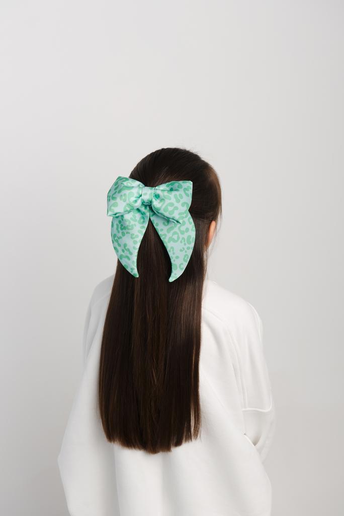 Бант на заколке «Lovely/Leopard» , цвет: зеленый