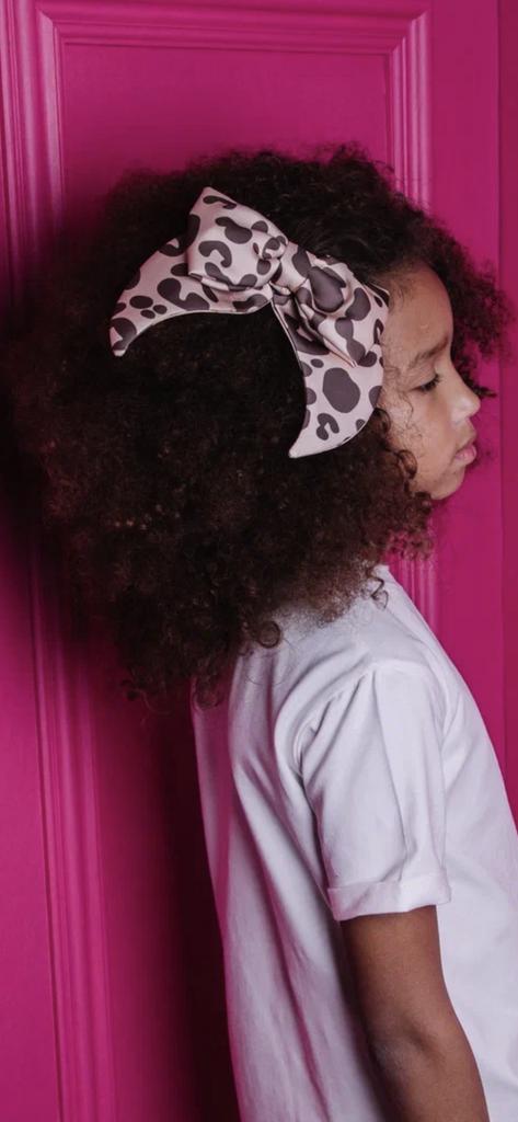 Бант на заколке «Lovely/Leopard» , цвет: коричневый