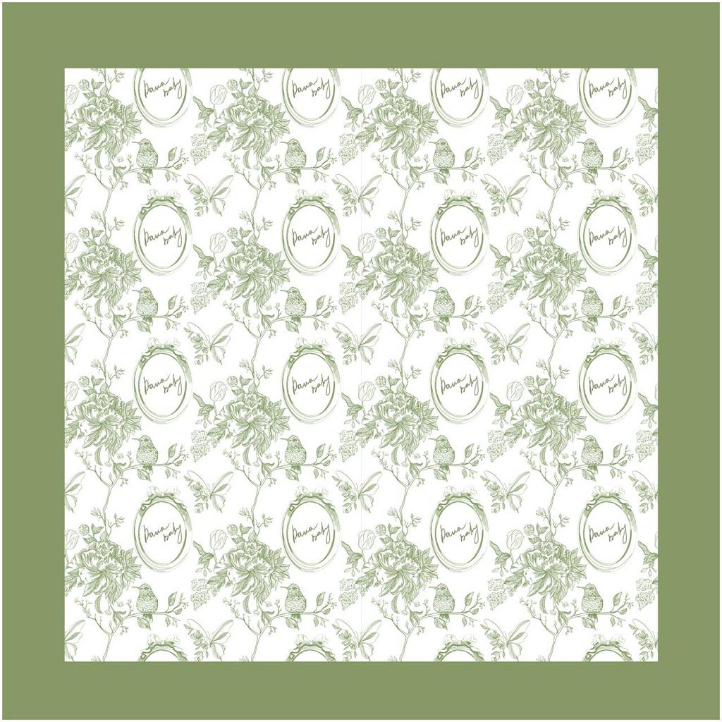 Шелковый платок Classic Vintage оливковый