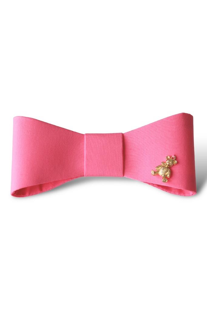 Бант на заколке "Betty/Bear” цвет: ярко-розовый