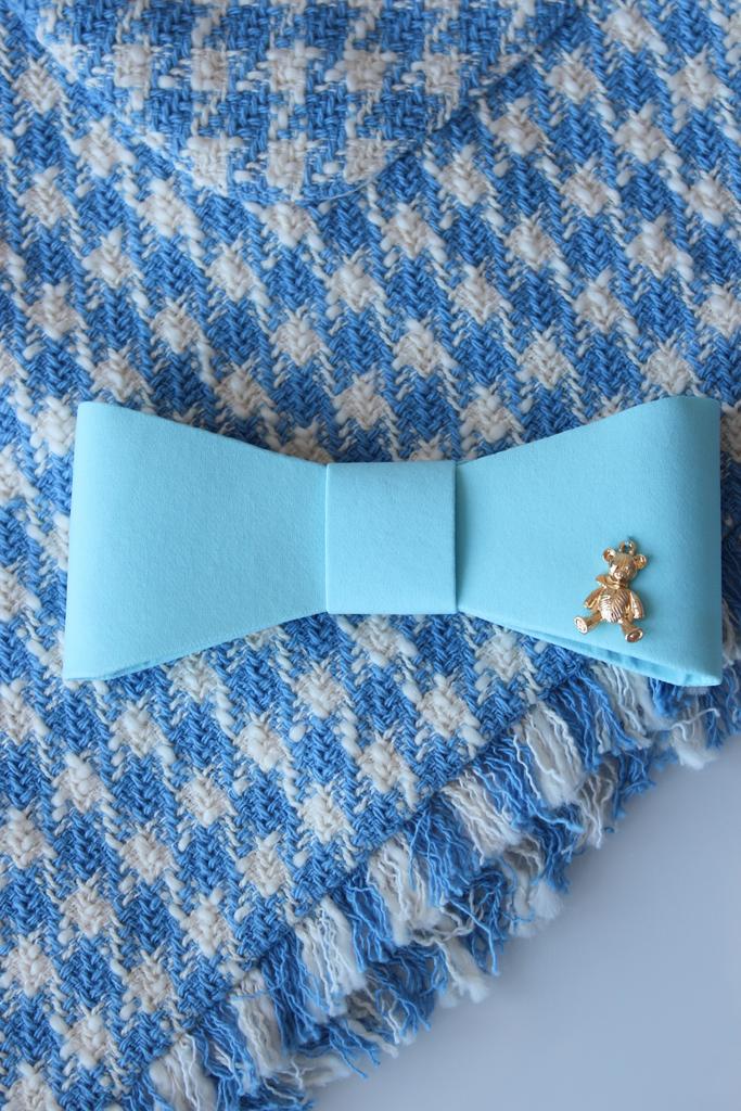 Бант на заколке "Betty/Bear” цвет: голубой