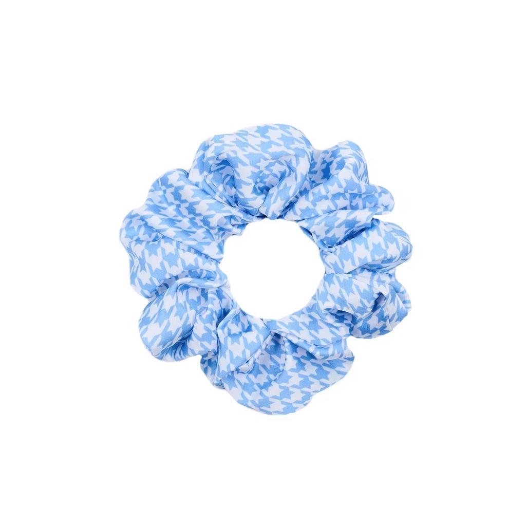 Скранч-резинка шелковая "Scotland Darli" цвет: голубой