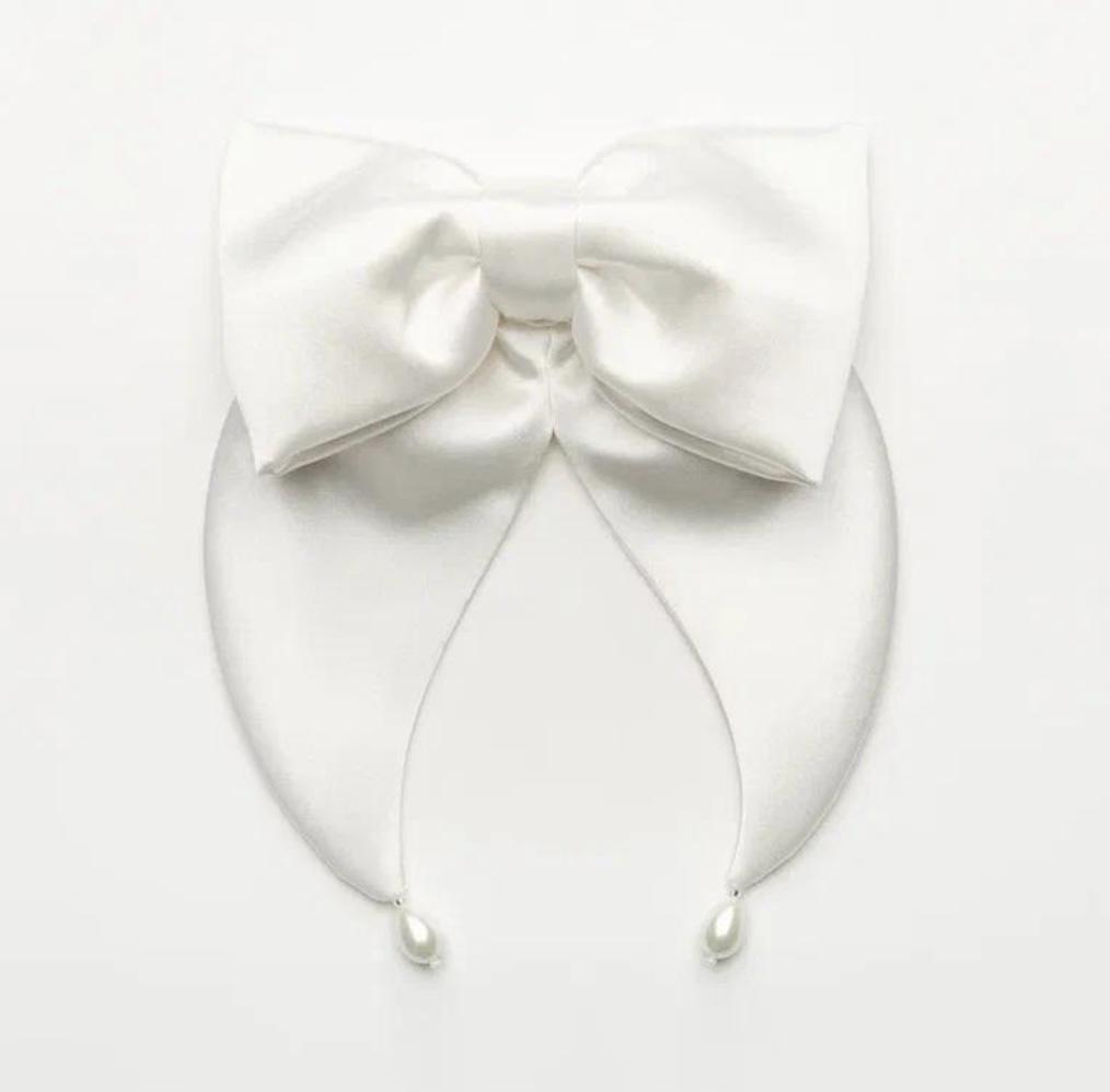 Бант на заколке «Lovely Pearl » цвет: айвори