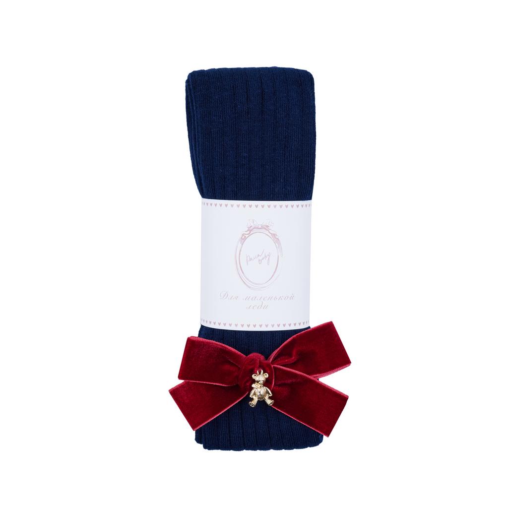 Колготки “Золотой мишка" цвет: темно-синий/бордовый