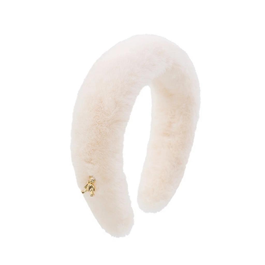 Ободок  "Fluffy" цвет: ваниль