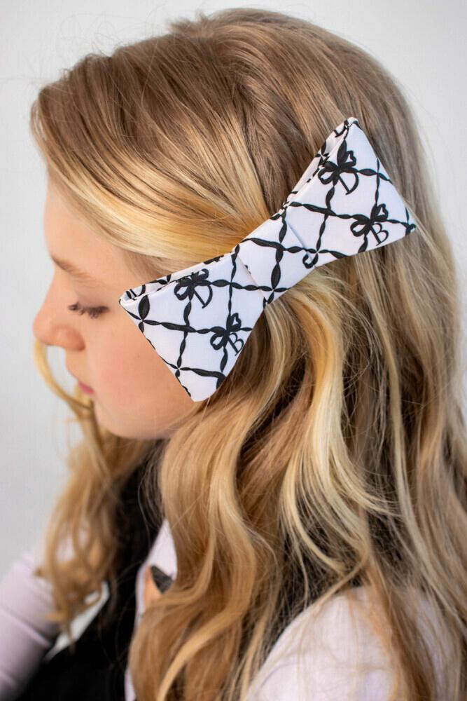 Бант на заколке "Betty Dava" цвет: белый/черный