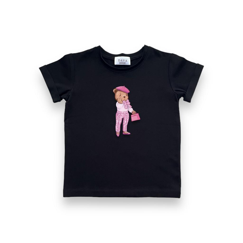 Футболка   Leopard ,цвет: черный/розовый