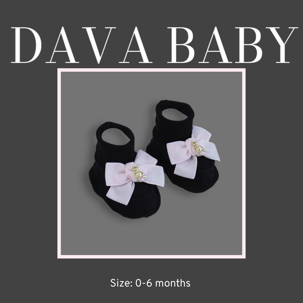 Пинетки трикотажные «Золотой мишка» черный/нежно-розовый