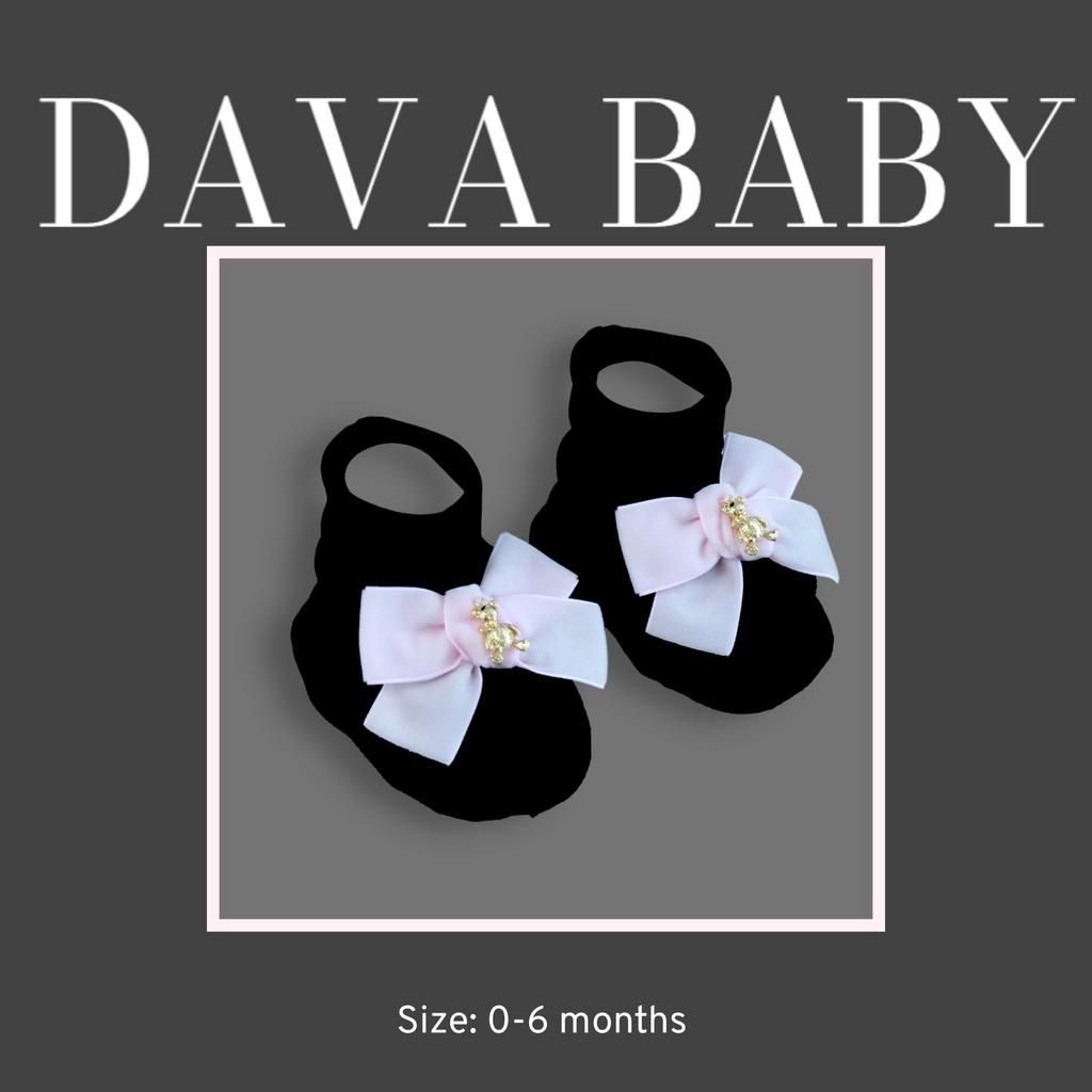 Пинетки трикотажные «Золотой мишка» черный/белый