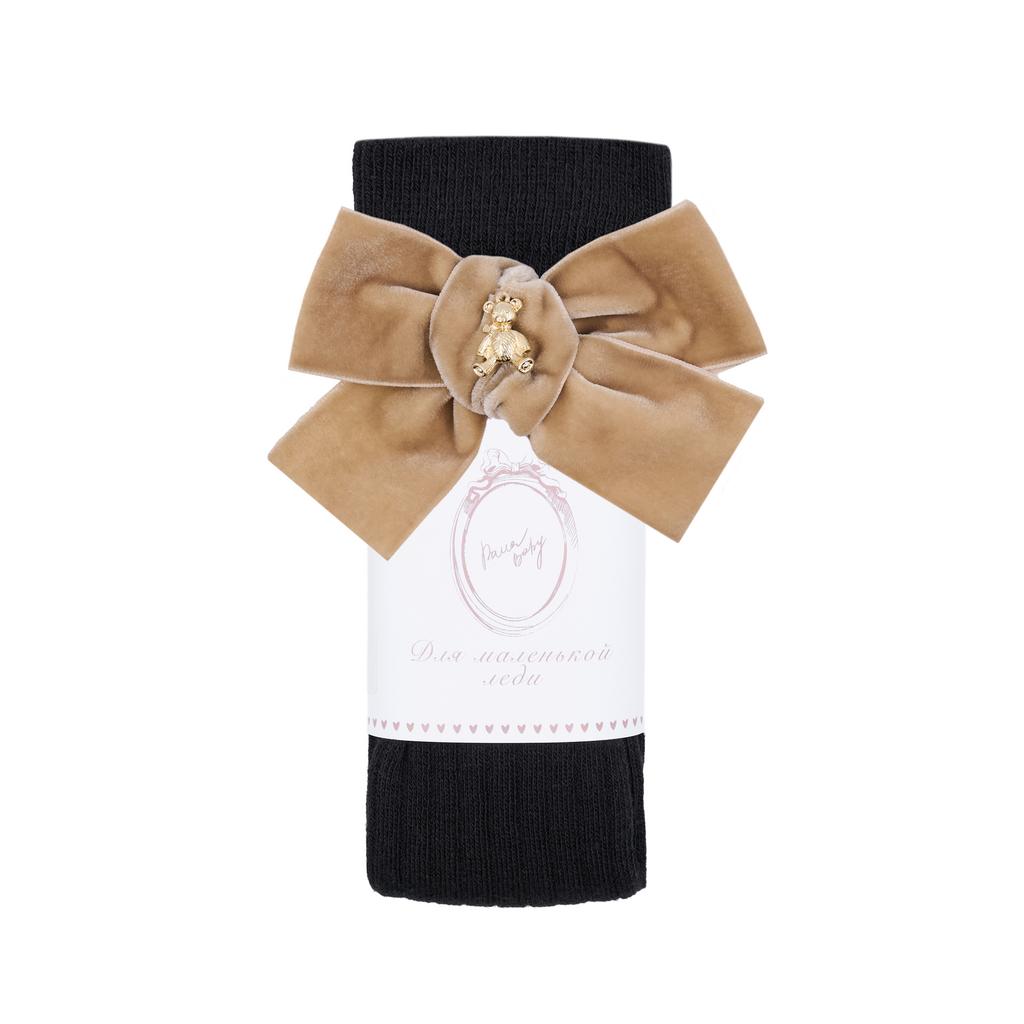 Гольфы RIB "Золотой мишка" цвет: черный/ бежевый