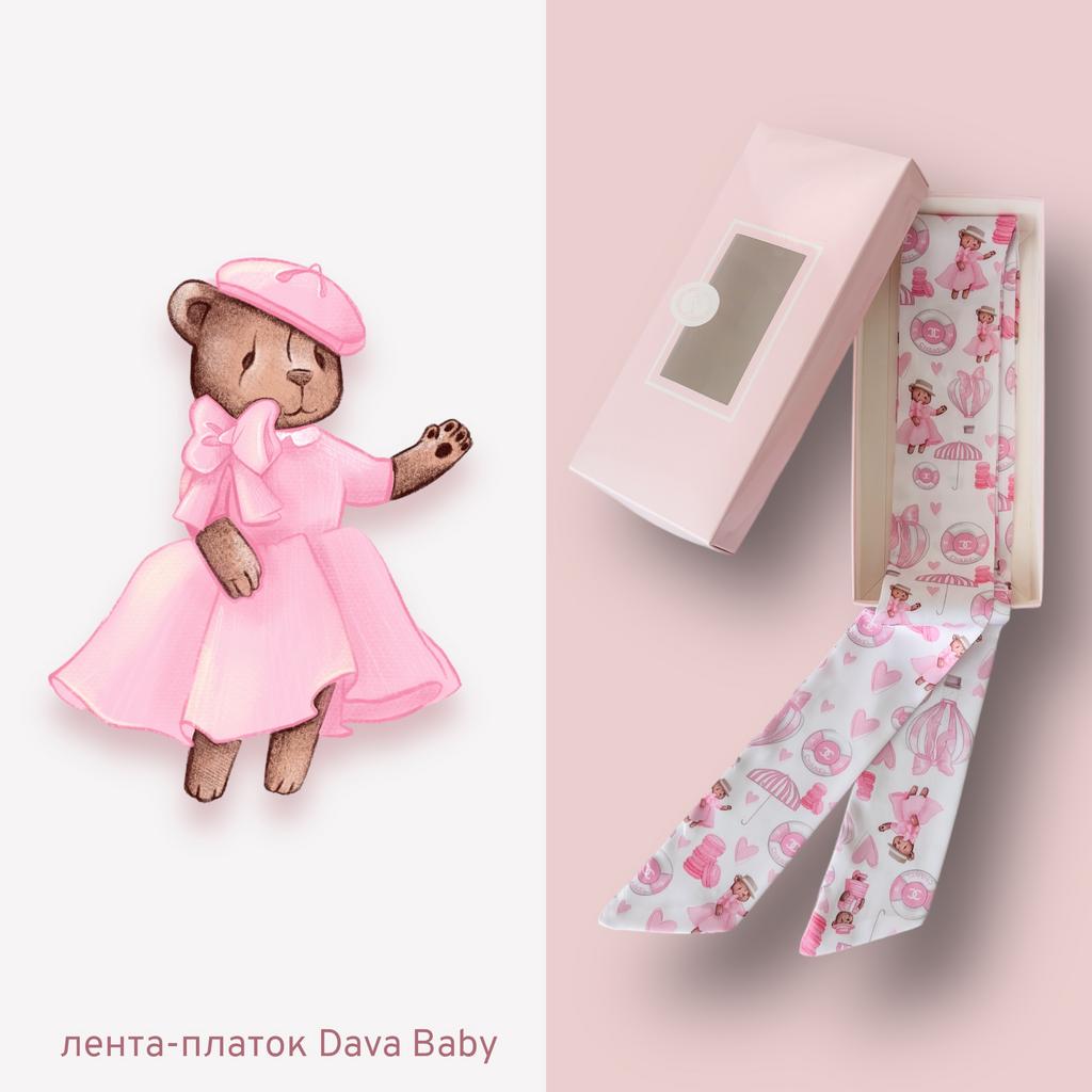 Платок-лента для шляпы  SUMMER PINK