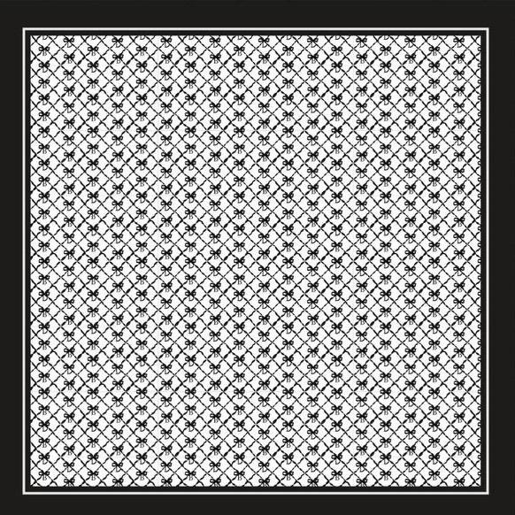 Шелковый платок   "Color Dava Size L", цвет: белый/черный